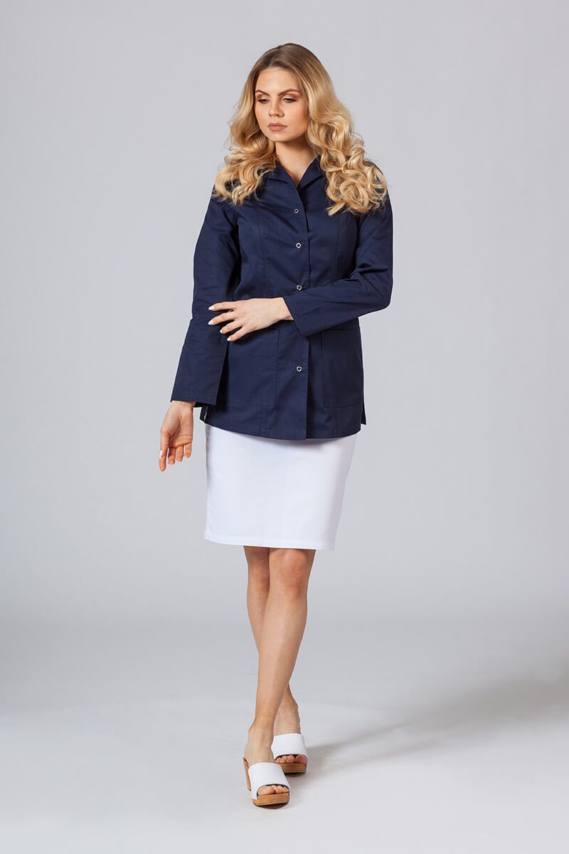 Fartuch medyczny Sunrise Uniforms krótki z długim rękawem szary-1