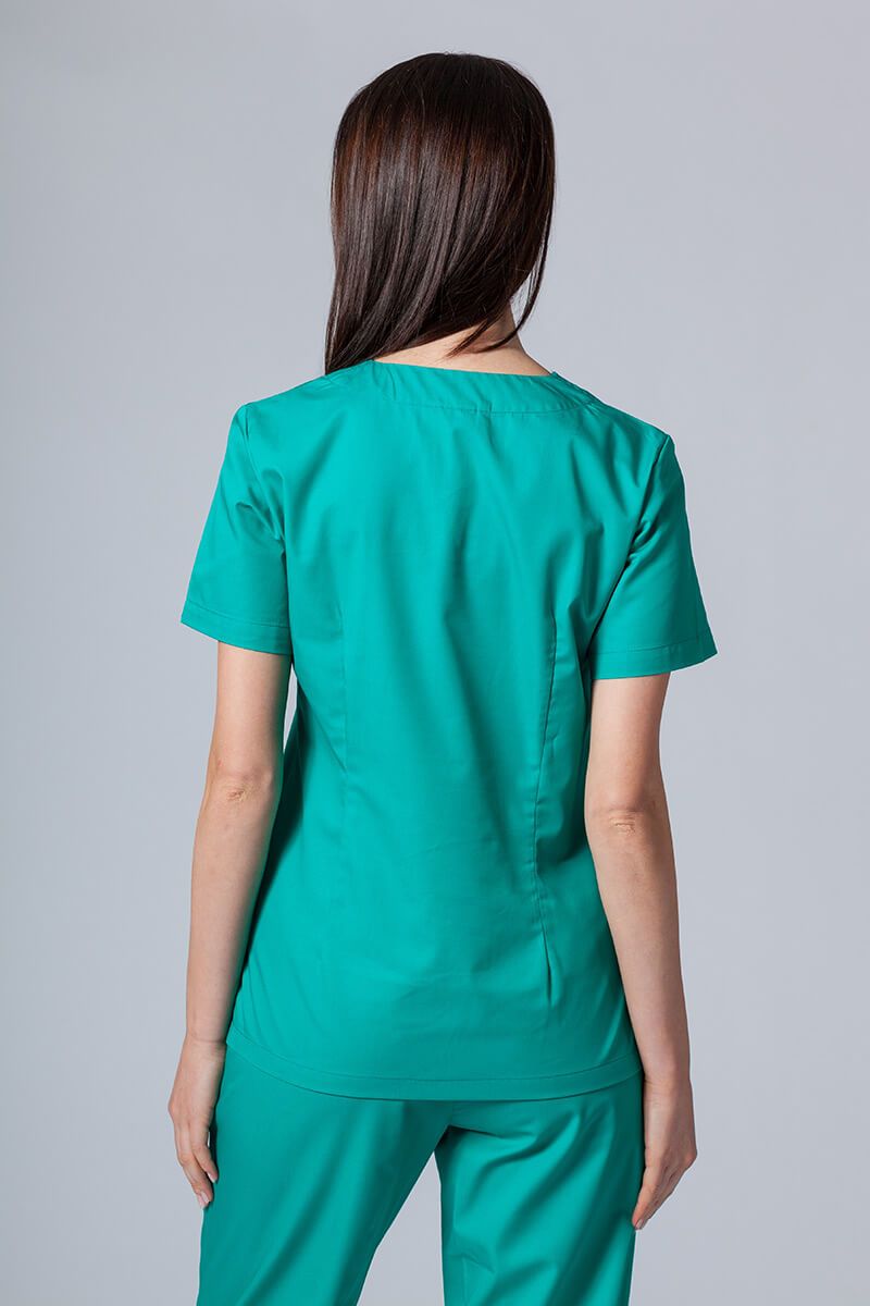 Women's Sunrise Uniforms Basic Light scrub top hunter green-1