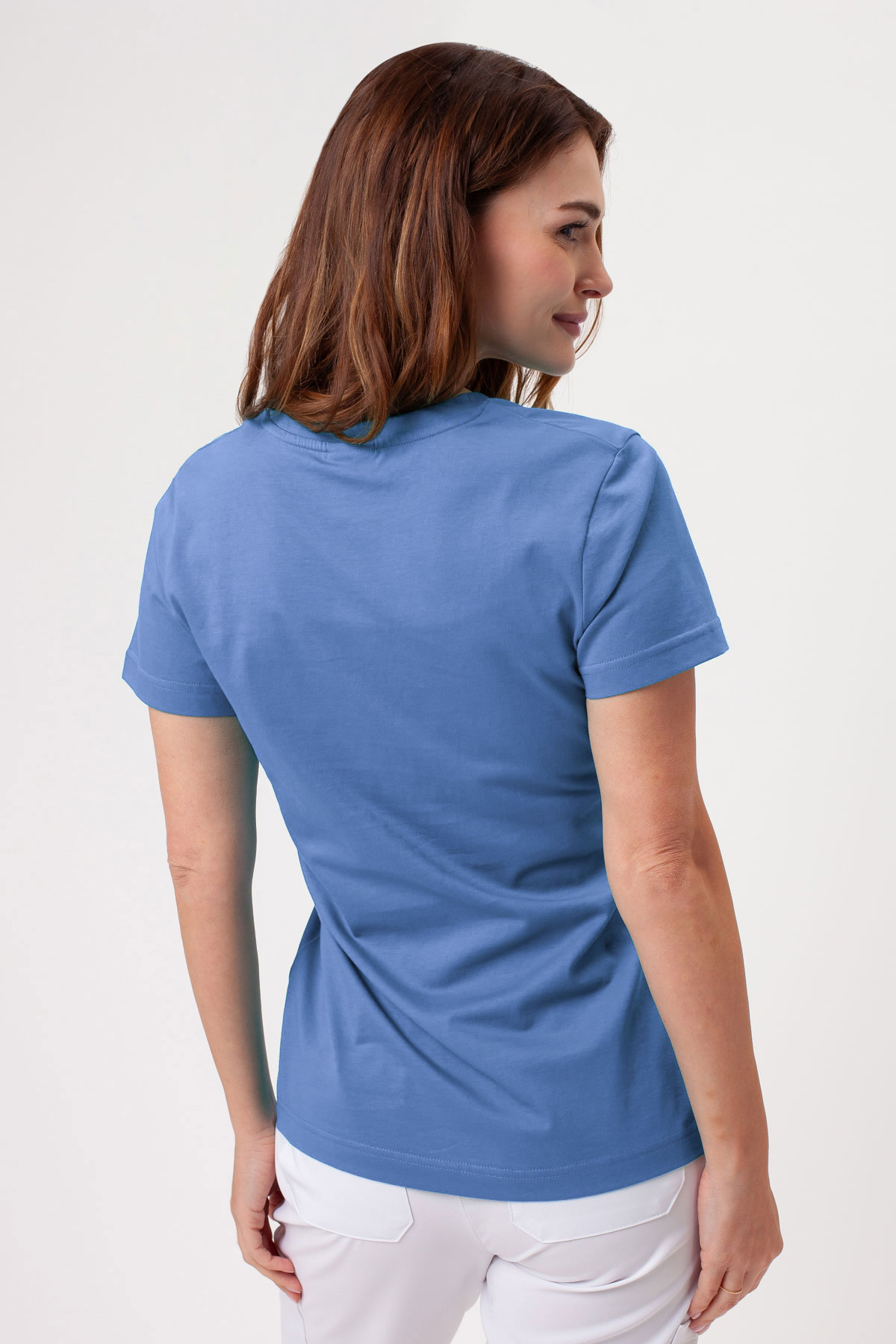 Women’s Malfini Basic T-shirt azure blue-2