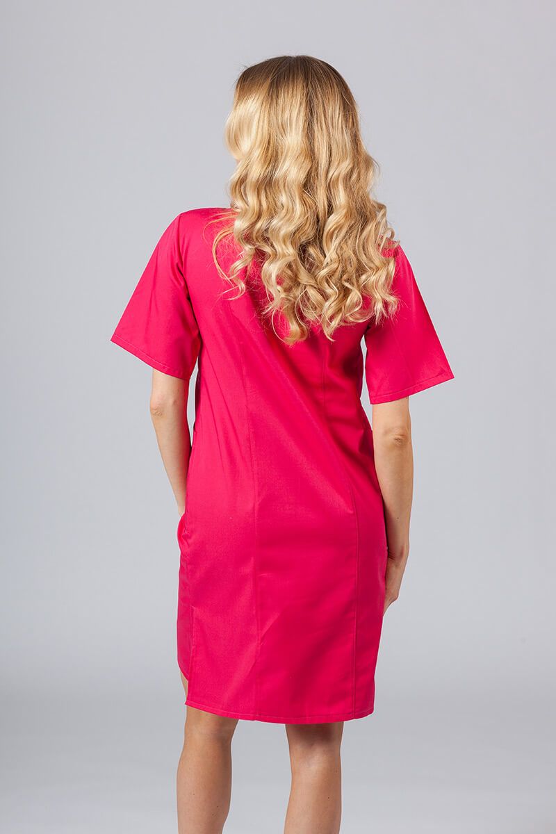 Women’s Sunrise Uniforms classic scrub dress raspberry-2