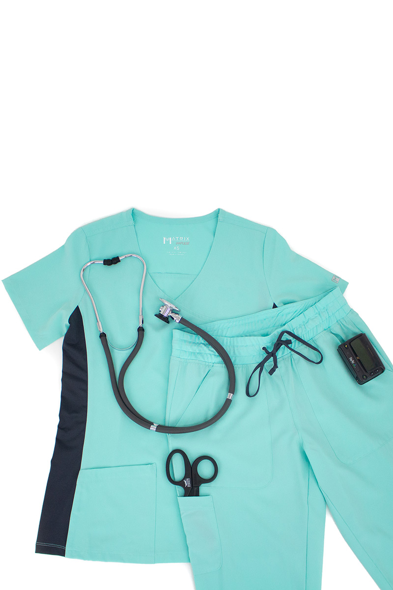 Women's Maevn Matrix Impulse jogger scrub trousers mint-2