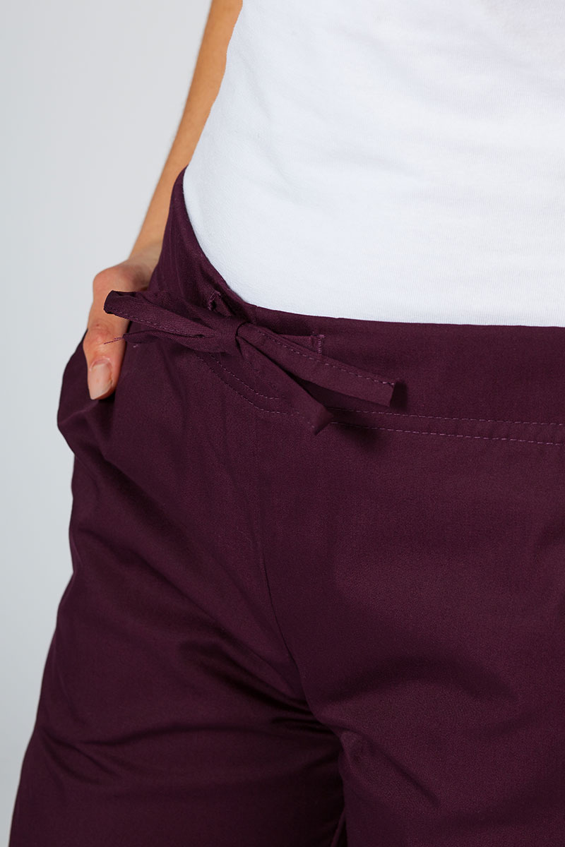 Women’s Sunrise Uniforms Basic Classic scrubs set (Light top, Regular trousers) burgundy-9
