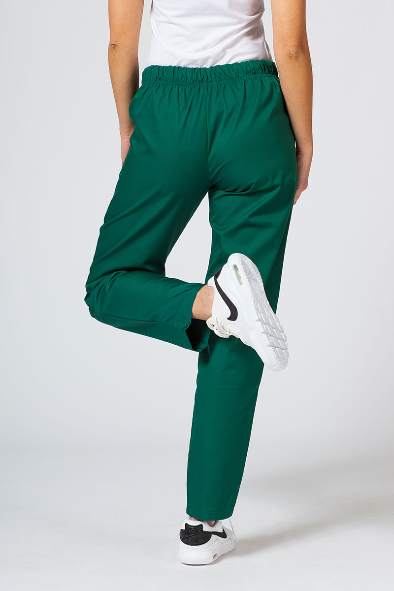 Women’s Sunrise Uniforms Basic Classic scrubs set (Light top, Regular trousers) bottle green-7