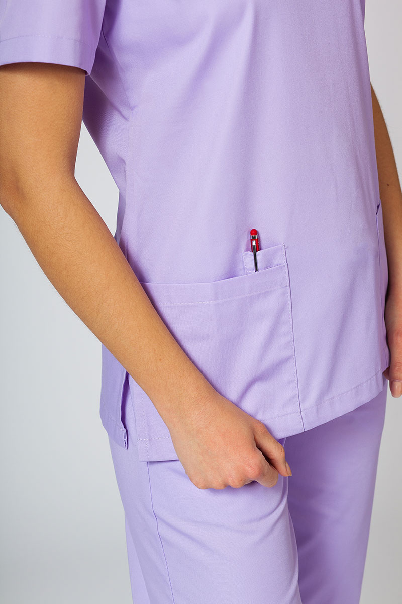 Women’s Sunrise Uniforms Basic Classic scrubs set (Light top, Regular trousers) lavender-5