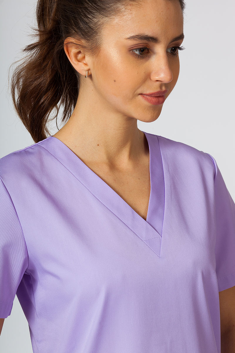 Women’s Sunrise Uniforms Basic Classic scrubs set (Light top, Regular trousers) lavender-4