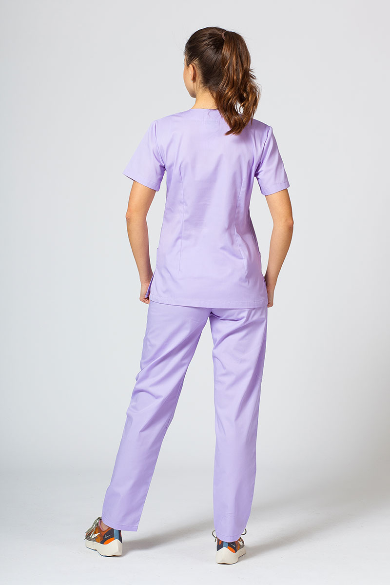 Women’s Sunrise Uniforms Basic Classic scrubs set (Light top, Regular trousers) lavender-1