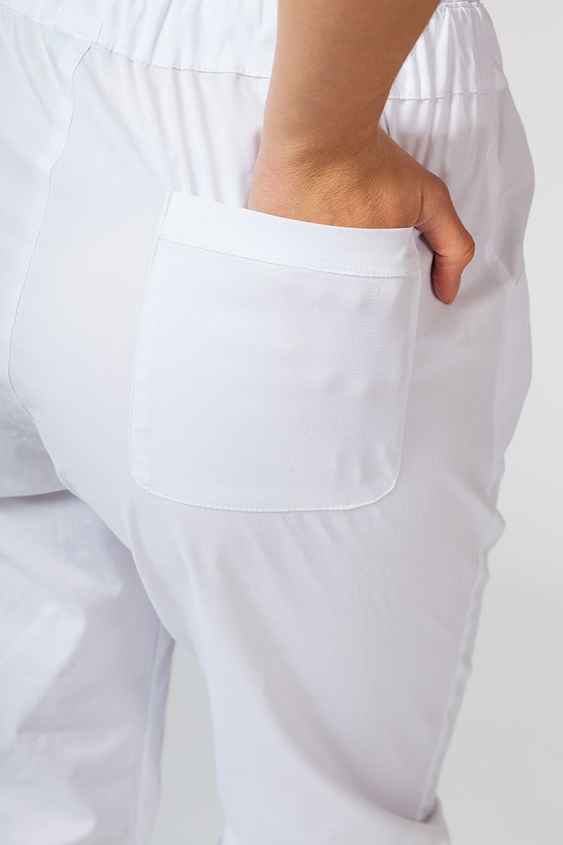 Women’s Sunrise Uniforms scrubs set (Kangaroo top, Loose trousers) white-14