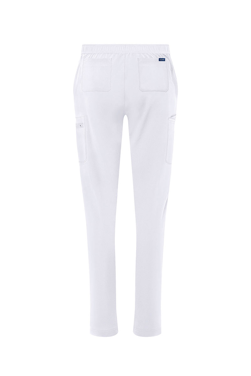 Women’s Adar Uniforms Skinny Leg Cargo scrub trousers white-10