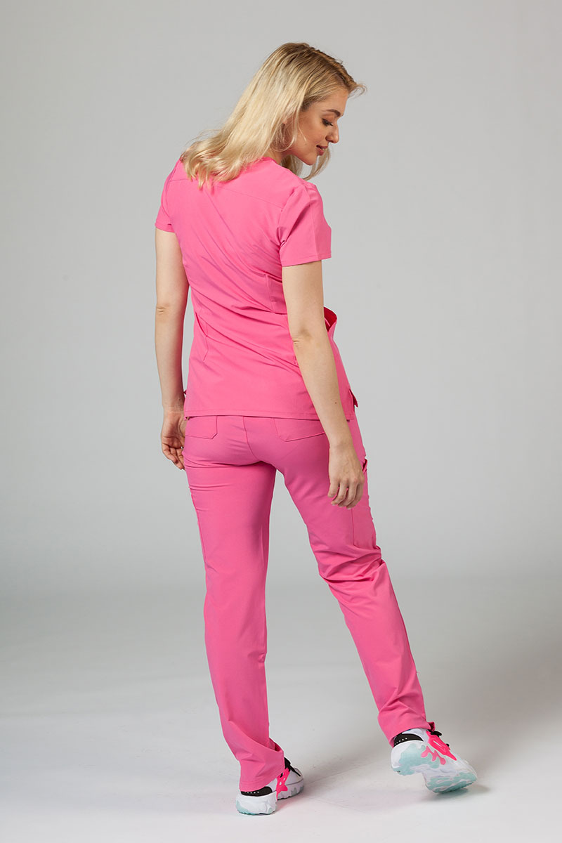 Women’s Adar Uniforms Skinny Leg Cargo scrub trousers azalea pink-3