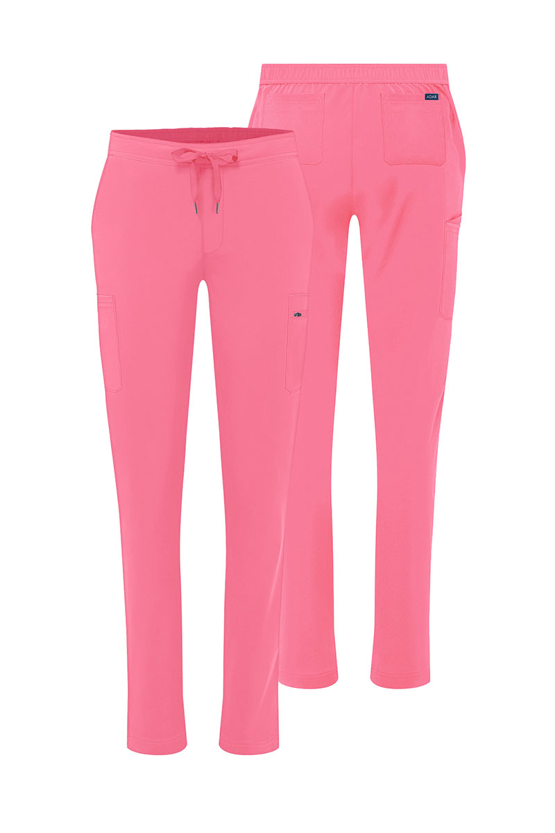 Women’s Adar Uniforms Skinny Leg Cargo scrub trousers azalea pink-11