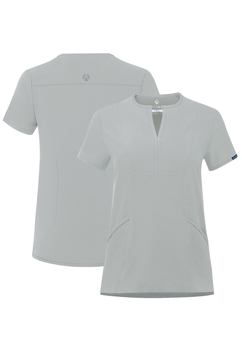 Adar Uniforms scrubs set Cargo (with Notched top – elastic) silver gray-15