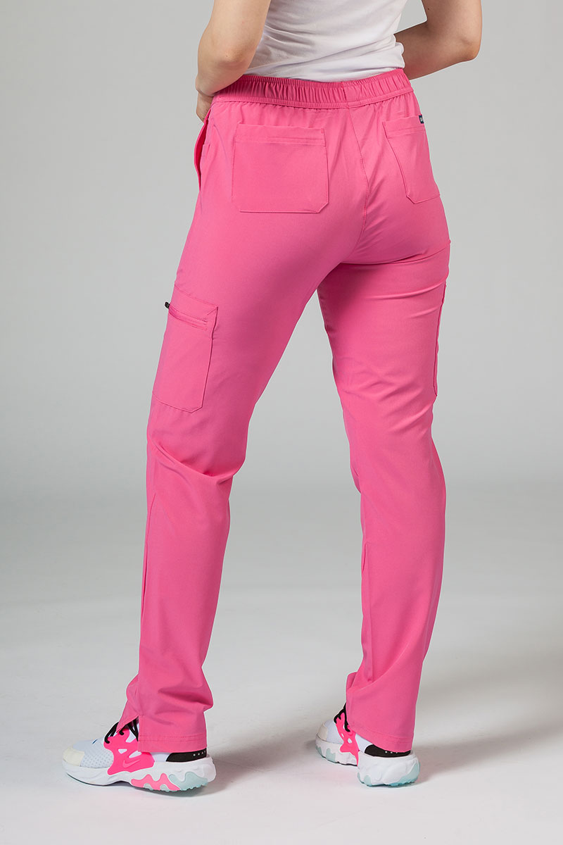 Adar Uniforms scrubs set Cargo (with Notched top – elastic) azalea pink-8