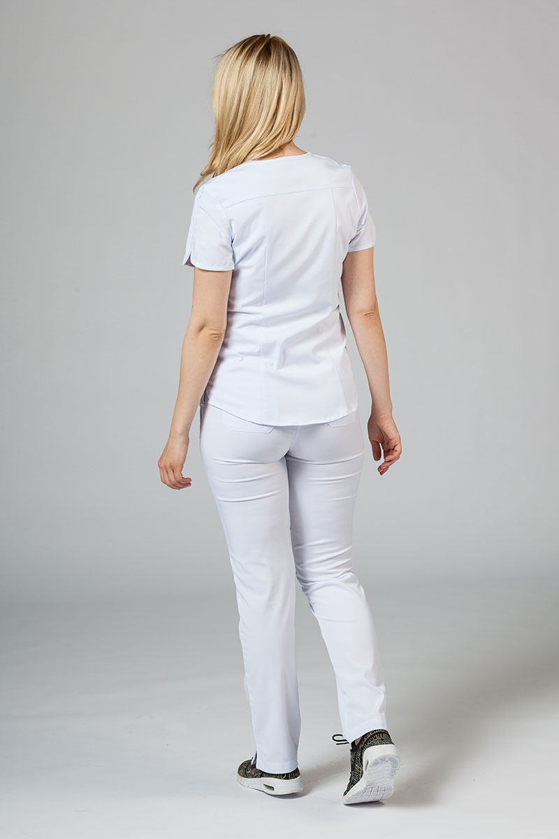 Women’s Adar Uniforms Leg Yoga scrub trousers white-2