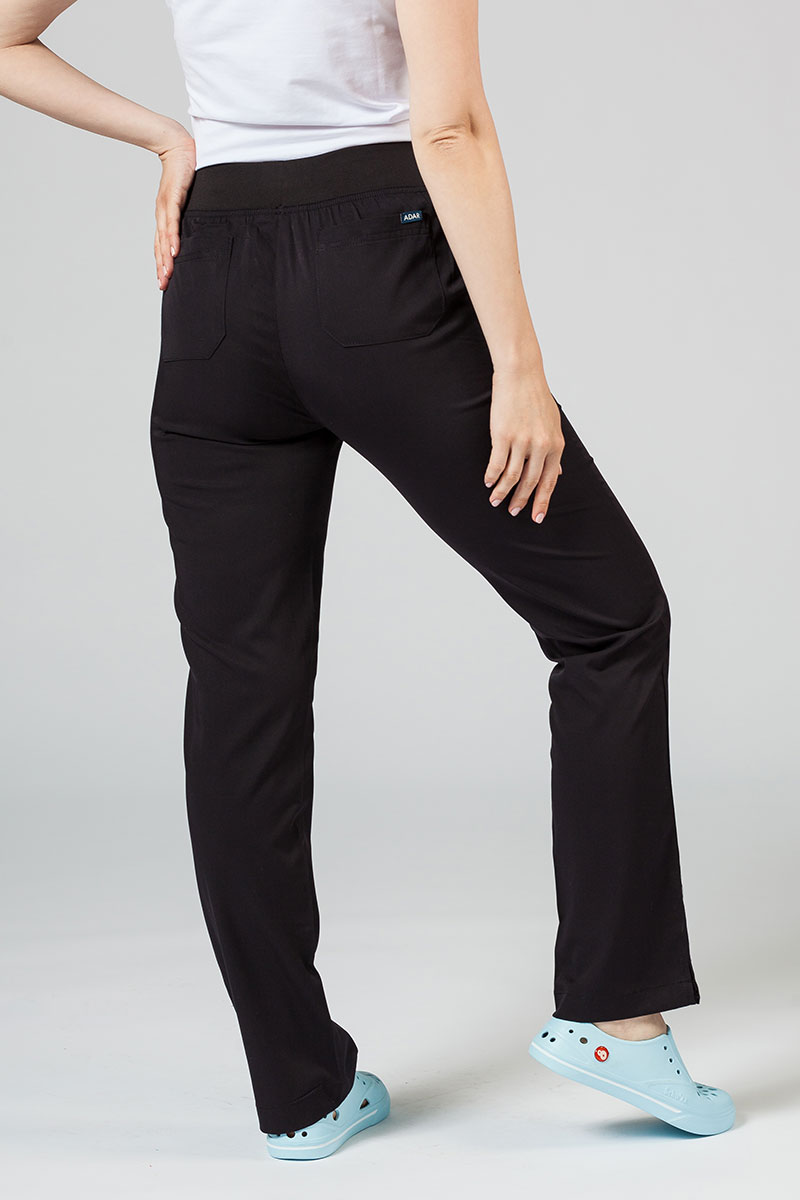 Adar Uniforms Yoga scrubs set (with Modern top – elastic) black-10