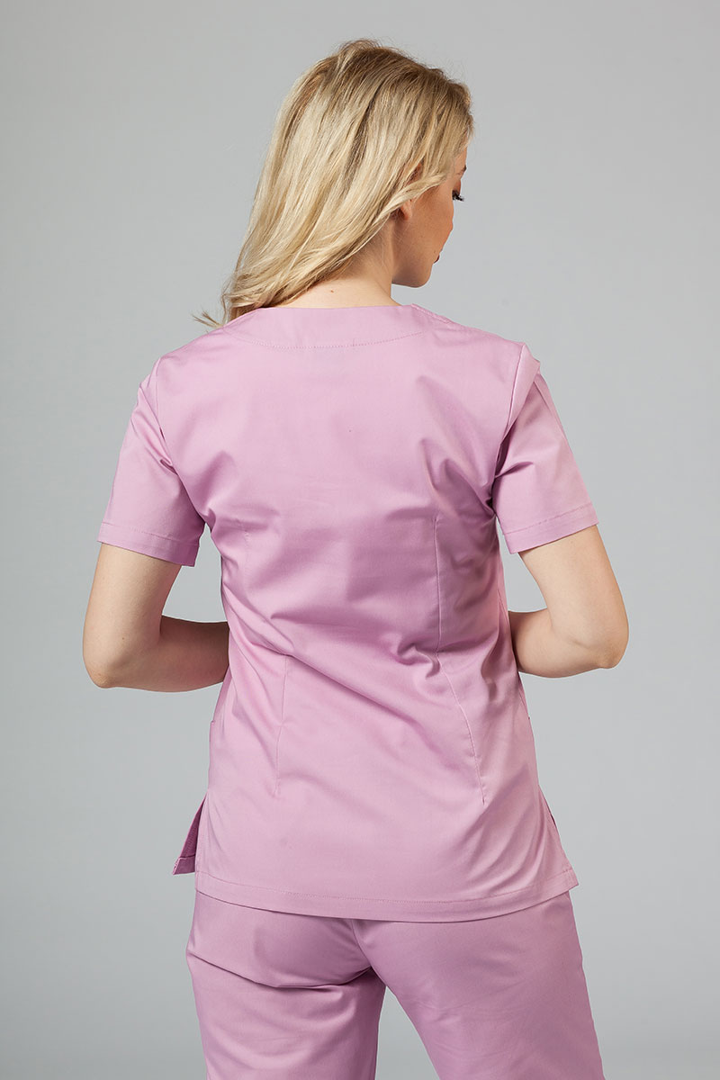 Women’s Sunrise Uniforms Basic Classic scrubs set (Light top, Regular trousers) lilac-4