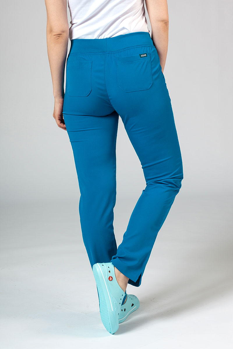 Adar Uniforms Yoga scrubs set (with Modern top – elastic) royal blue-7