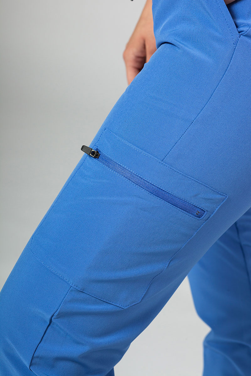 Adar Uniforms scrubs set Cargo (with Notched top – elastic) ceil blue-10
