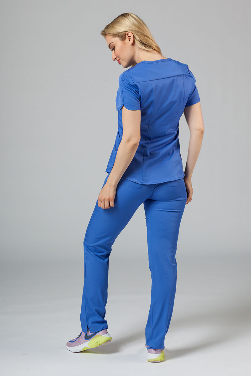 Women’s Adar Uniforms Leg Yoga scrub trousers ceil Blue-3