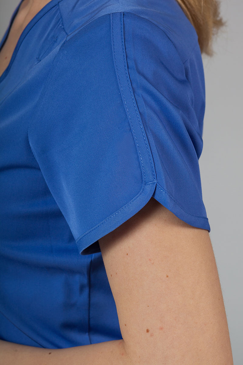 Adar Uniforms Yoga scrubs set (with Modern top – elastic) ceil blue-6