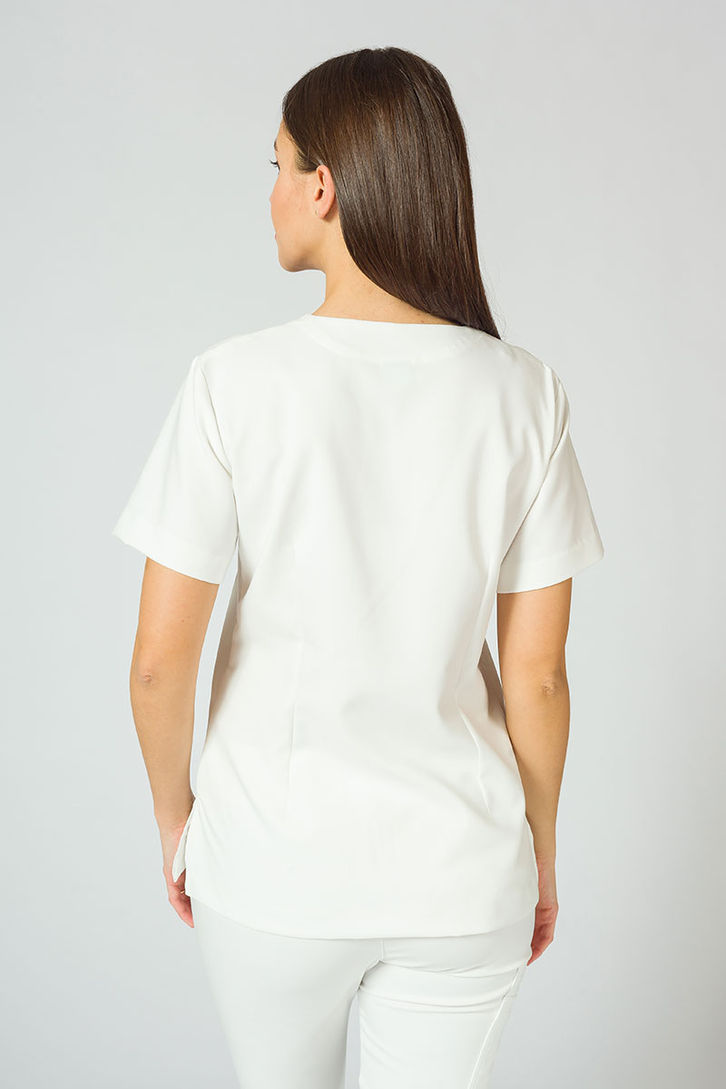 Women's Sunrise Uniforms Premium scrubs set (Joy top, Chill trousers) ecru-3