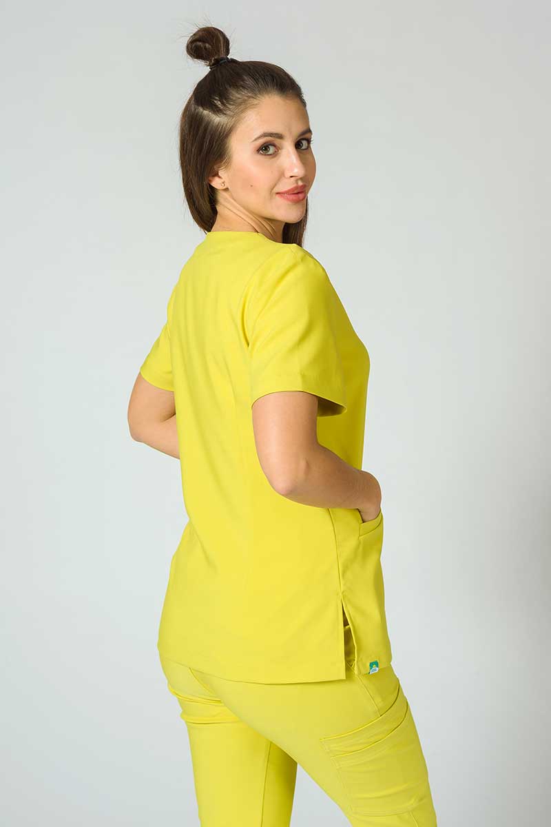 Women's Sunrise Uniforms Premium scrubs set (Joy top, Chill trousers) yellow-5