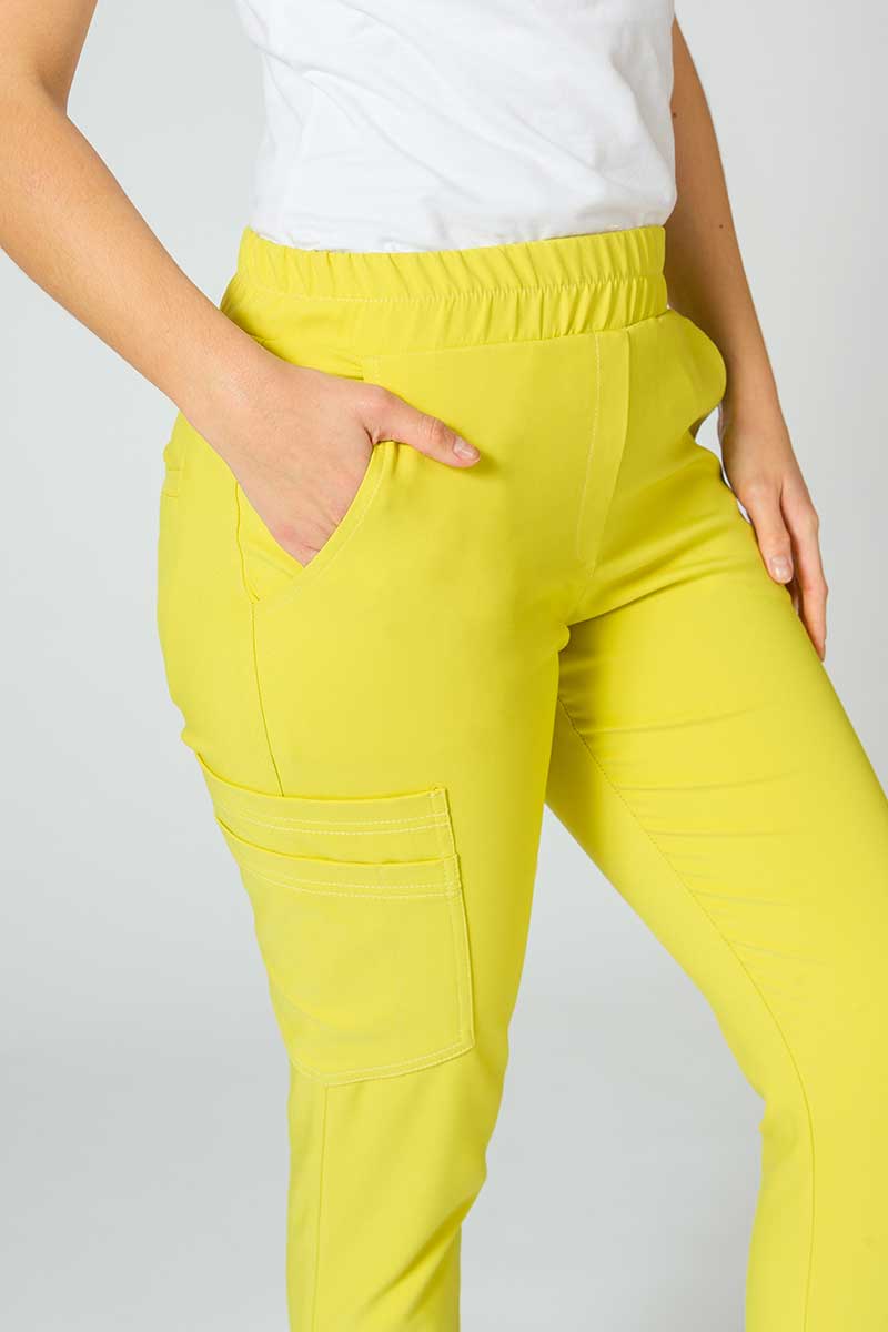 Women's Sunrise Uniforms Premium scrubs set (Joy top, Chill trousers) yellow-10