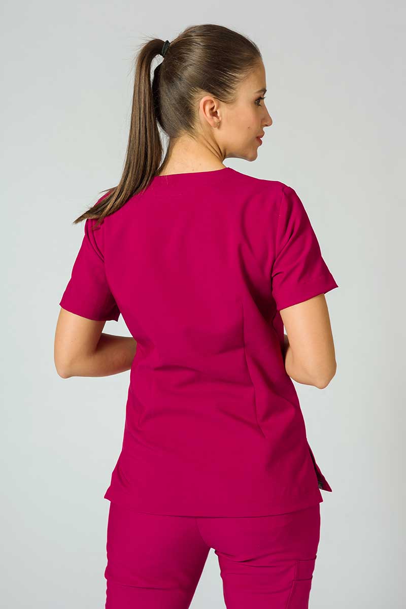 Women's Sunrise Uniforms Premium scrubs set (Joy top, Chill trousers) plum-7