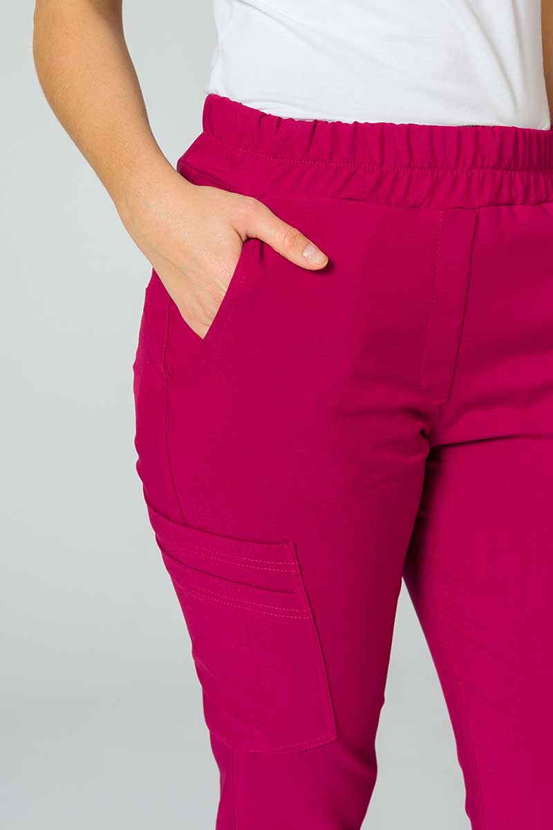 Women's Sunrise Uniforms Premium scrubs set (Joy top, Chill trousers) plum-9