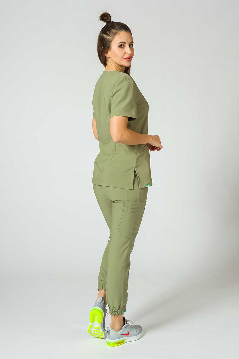 Women's Sunrise Uniforms Premium Chill jogger scrub trousers olive-4