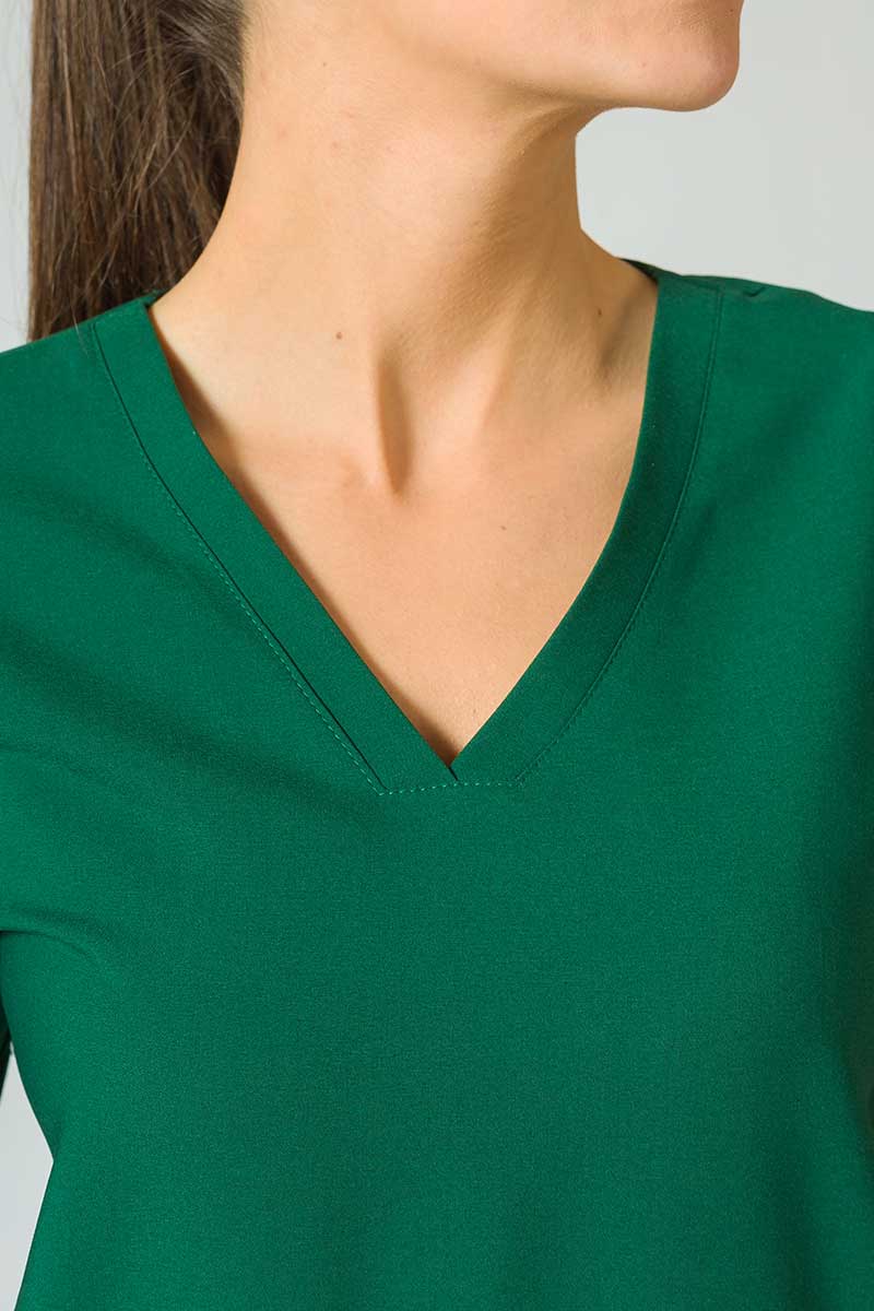 Women's Sunrise Uniforms Premium scrubs set (Joy top, Chill trousers) bottle green-6