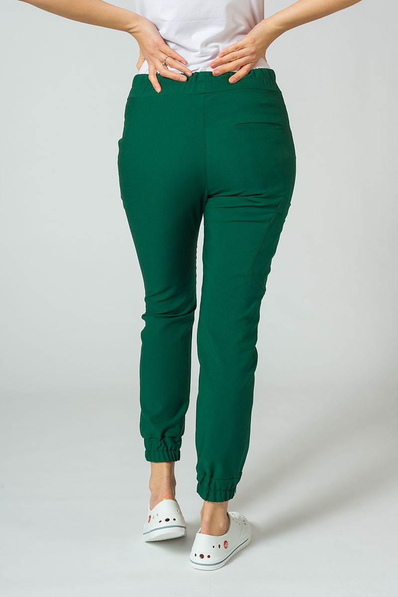 Women's Sunrise Uniforms Premium scrubs set (Joy top, Chill trousers) bottle green-9