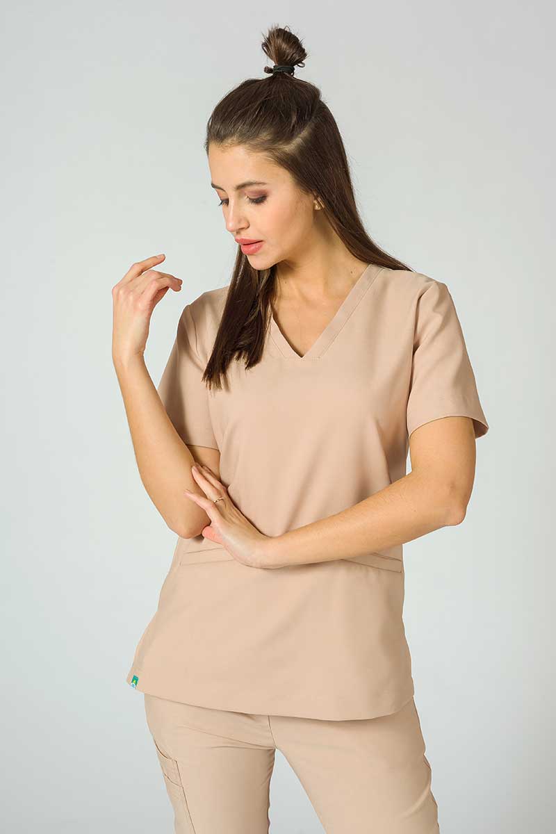 Women's Sunrise Uniforms Premium scrubs set (Joy top, Chill trousers) khaki-2