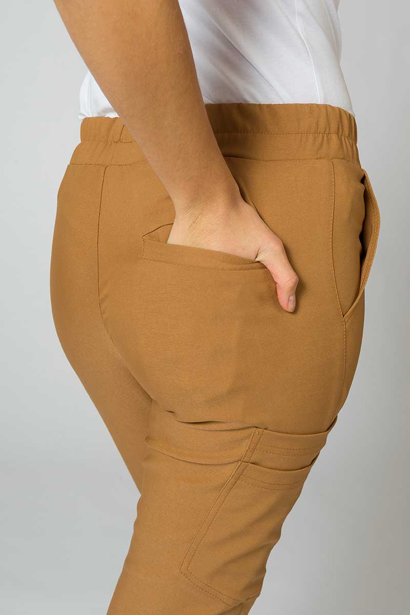 Women's Sunrise Uniforms Premium scrubs set (Joy top, Chill trousers) brown-13