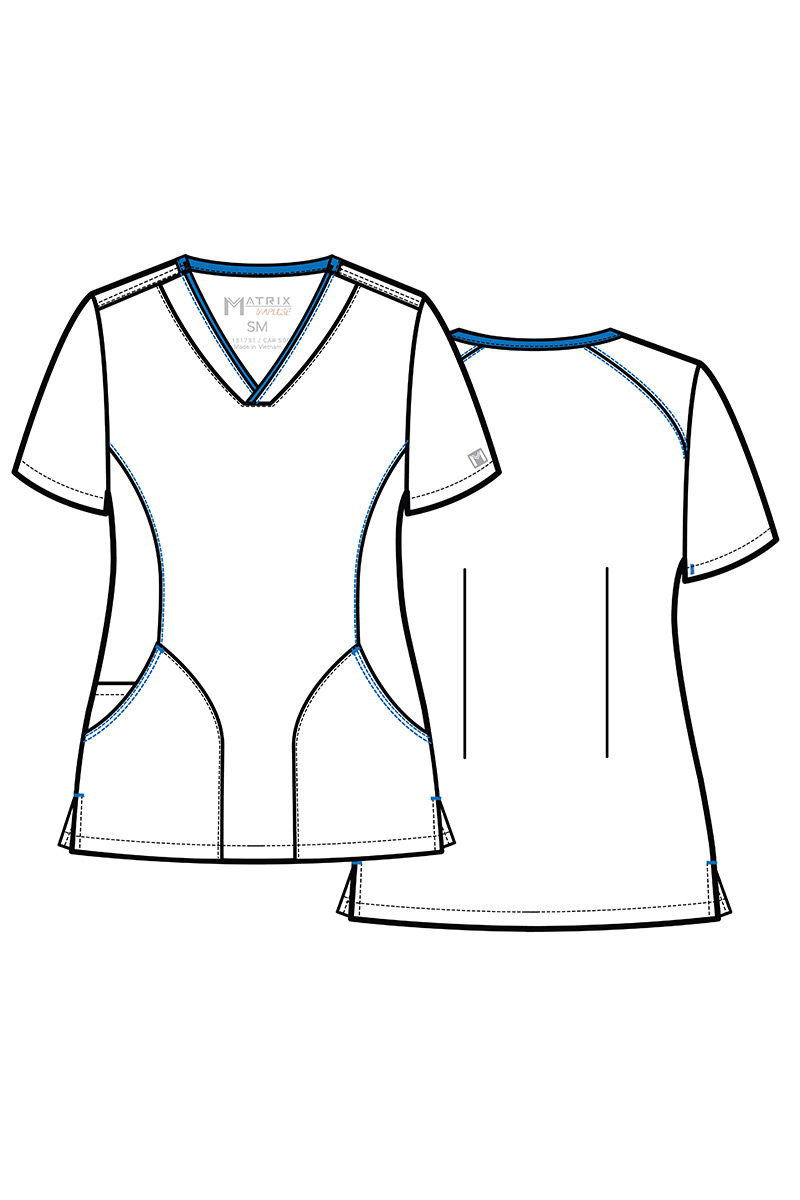 Women's Maevn Matrix Impulse Stylish scrubs set royal blue-12