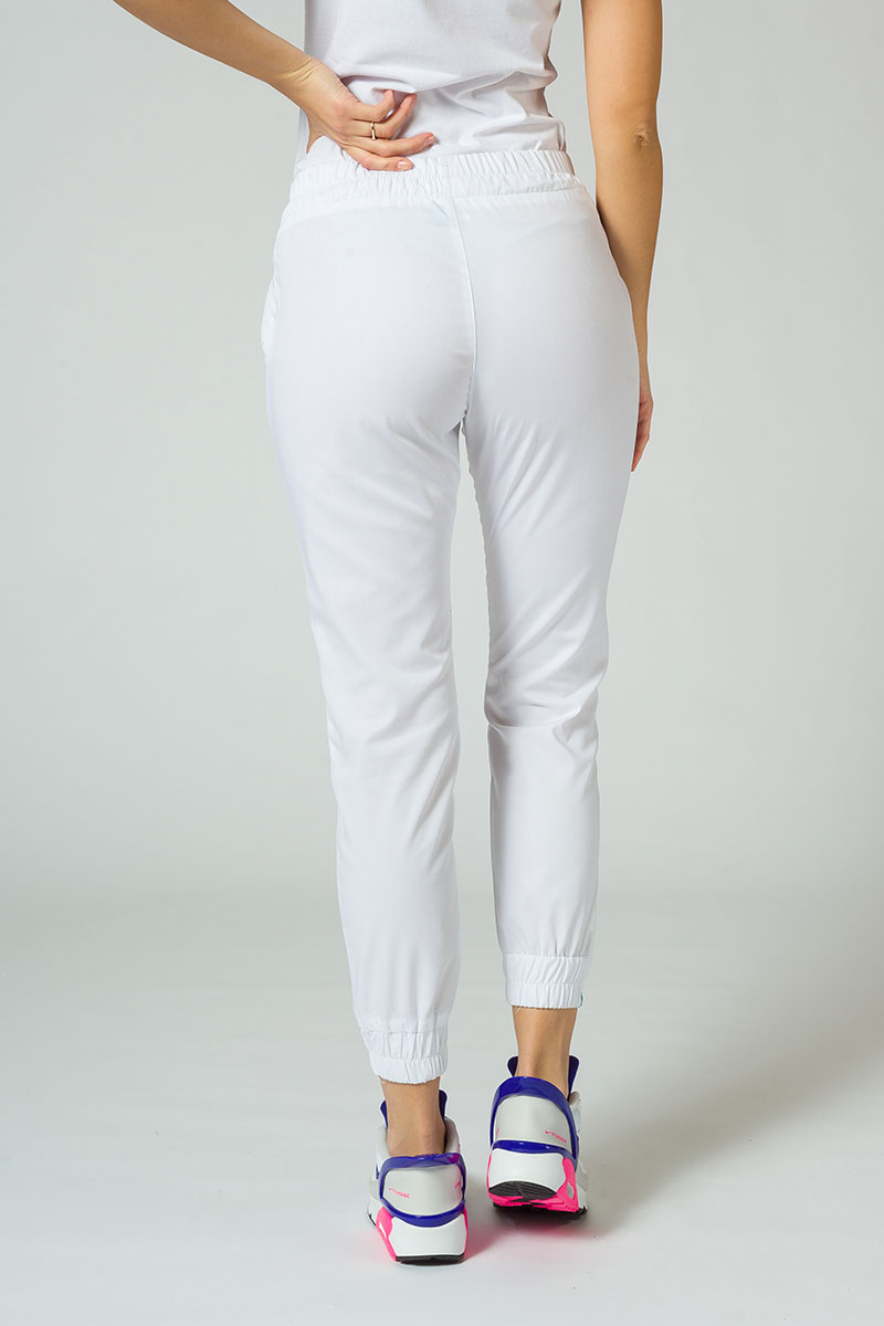 Women's Sunrise Uniforms Basic Jogger scrubs set (Light top, Easy trousers) white-8