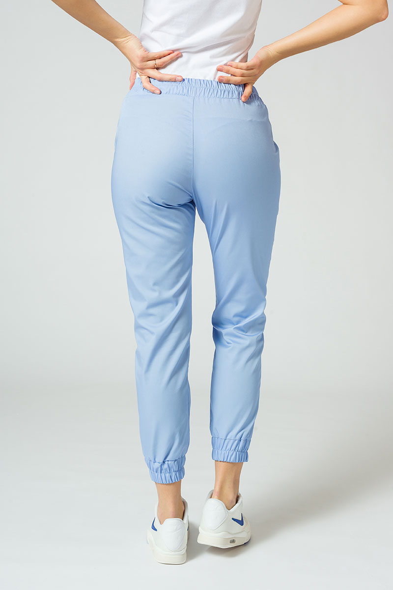 Women's Sunrise Uniforms Basic Jogger scrubs set (Light top, Easy trousers) ceil blue-7