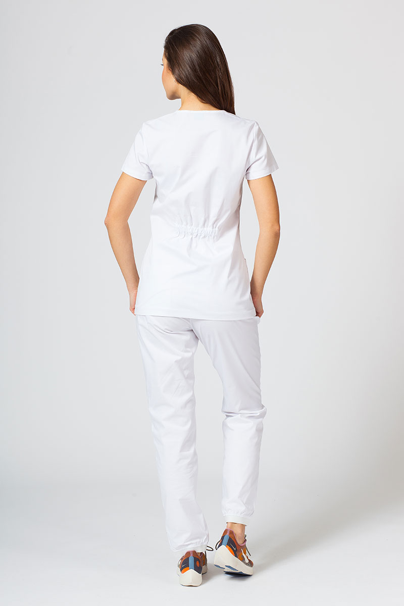 Women's Sunrise Uniforms Active II scrubs set (Fit top, Loose trousers) white-1