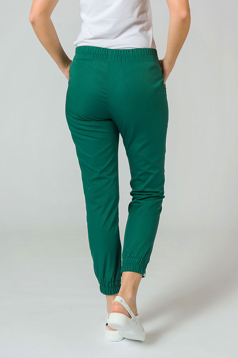 Women's Sunrise Uniforms Basic Jogger scrubs set (Light top, Easy trousers) bootle green-5
