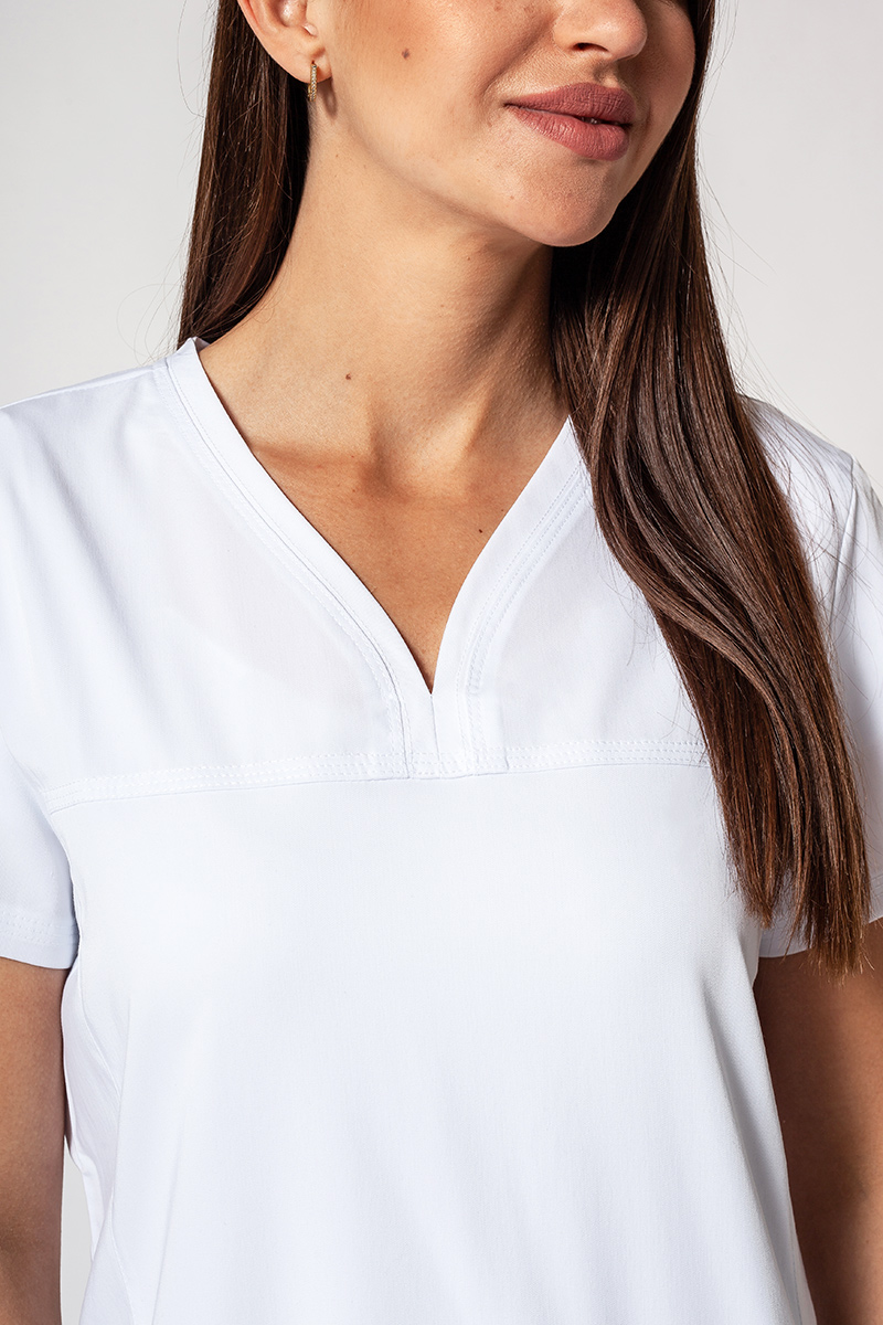 Adar Uniforms scrubs set Ultimate (with Sweetheart top – elastic) white-4