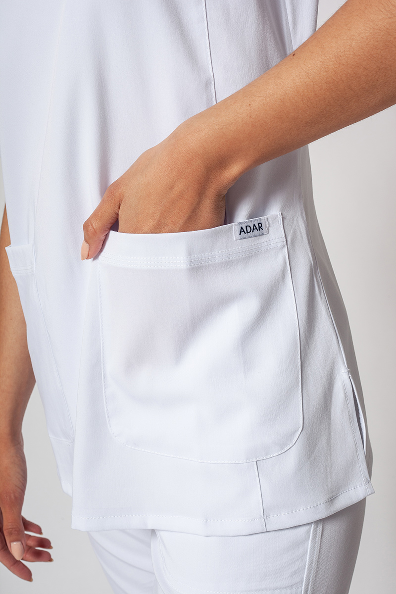 Adar Uniforms scrubs set Ultimate (with Sweetheart top – elastic) white-6