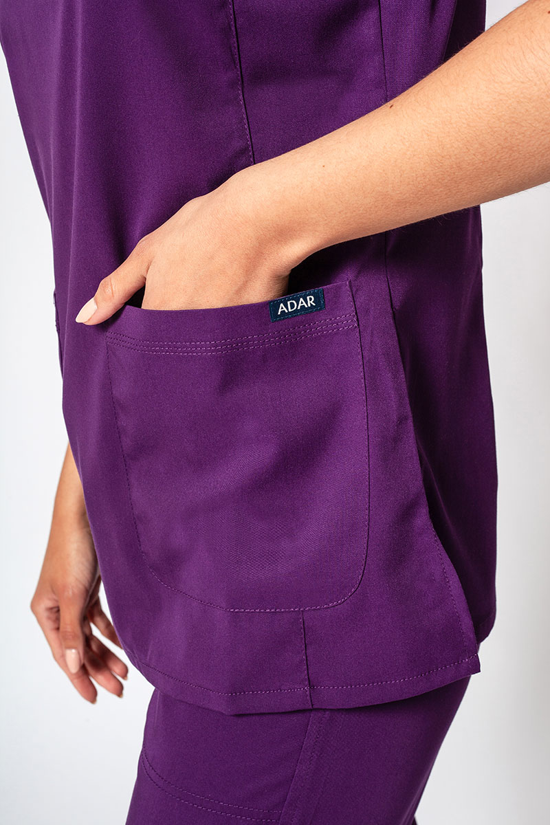 Adar Uniforms scrubs set Ultimate (with Sweetheart top – elastic) eggplant-5