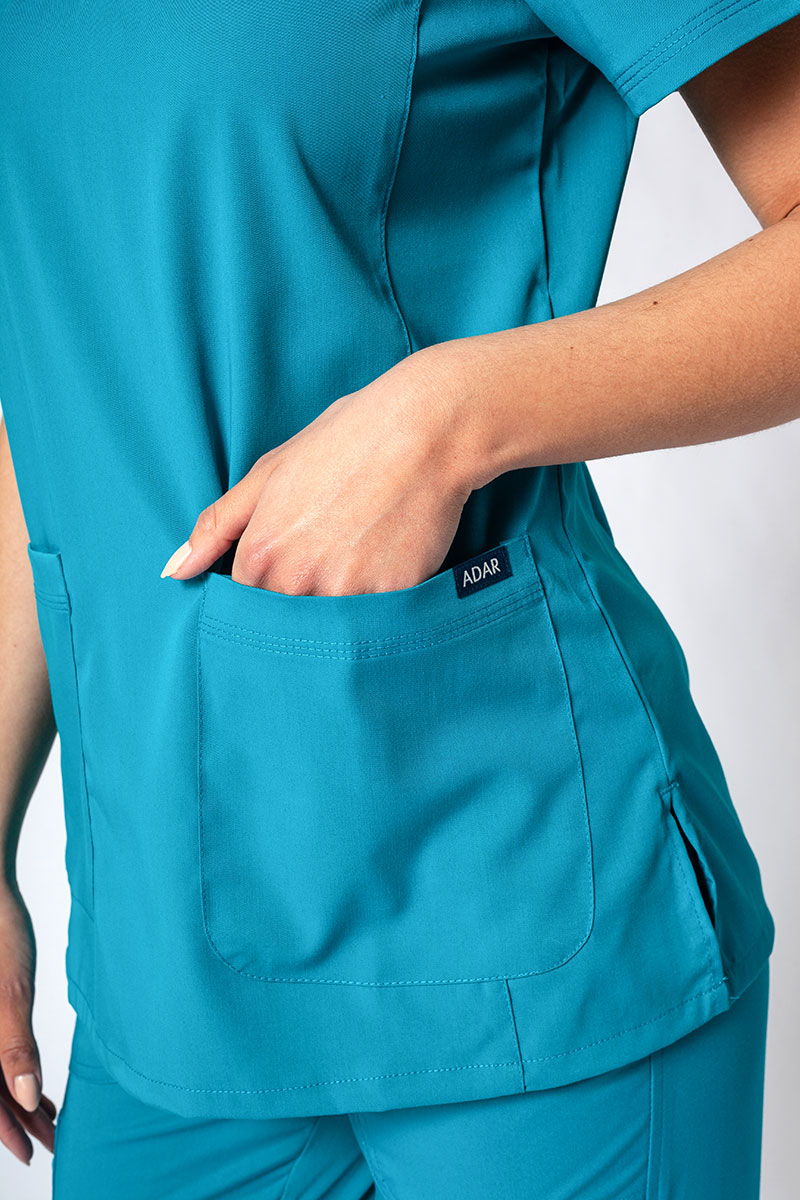 Adar Uniforms scrubs set Ultimate (with Sweetheart top – elastic) teal blue-6