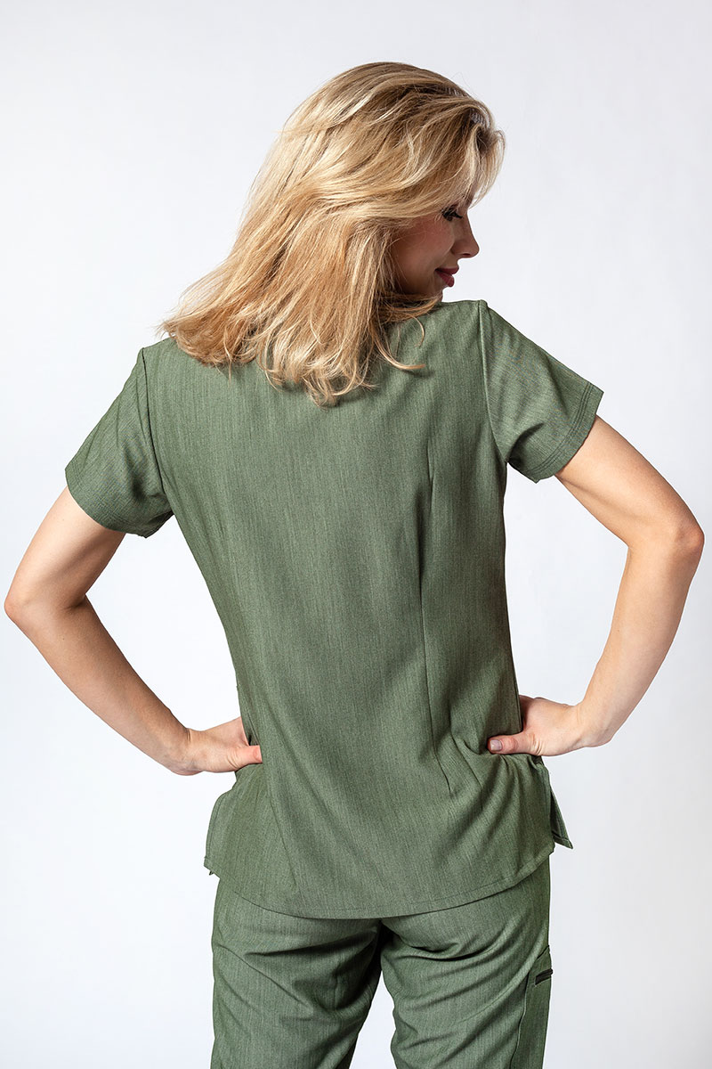 Adar Uniforms scrubs set Ultimate (with Sweetheart top – elastic) heather olive-3