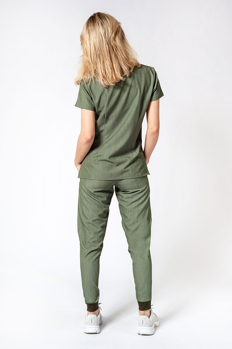 Women’s Adar Uniforms Ultimate Yoga jogger scrub trousers heather olive-8