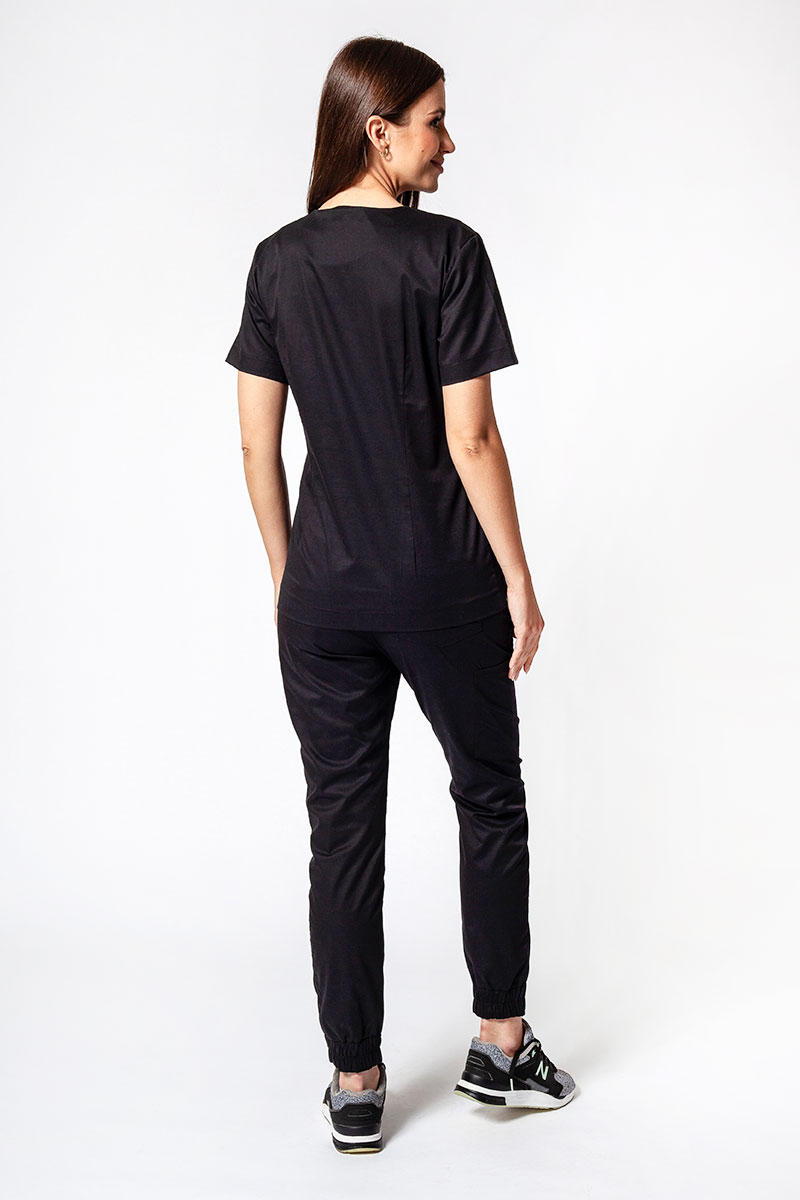 Men's Sunrise Uniforms Active III scrubs set (Bloom top, Air trousers) black-1