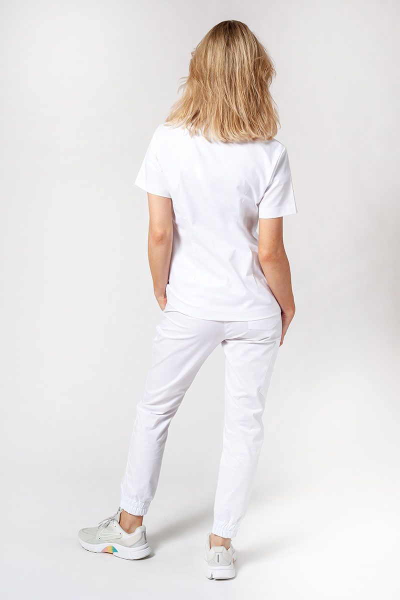 Women’s Sunrise Uniforms Active Air jogger scrub trousers white-6