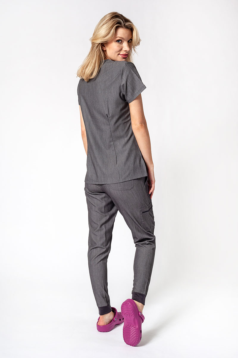 Women’s Adar Uniforms Ultimate Yoga jogger scrub trousers heather grey-7