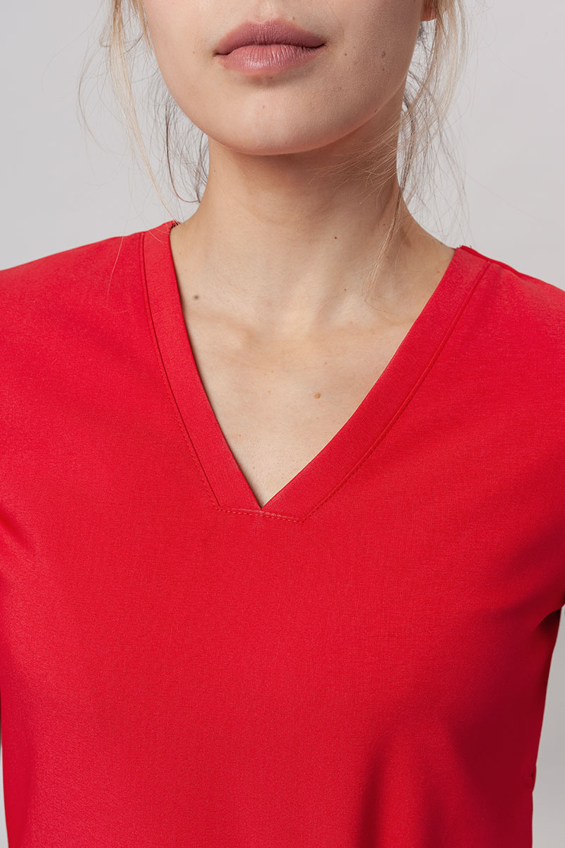 Women's Sunrise Uniforms Premium scrubs set (Joy top, Chill trousers) red-4