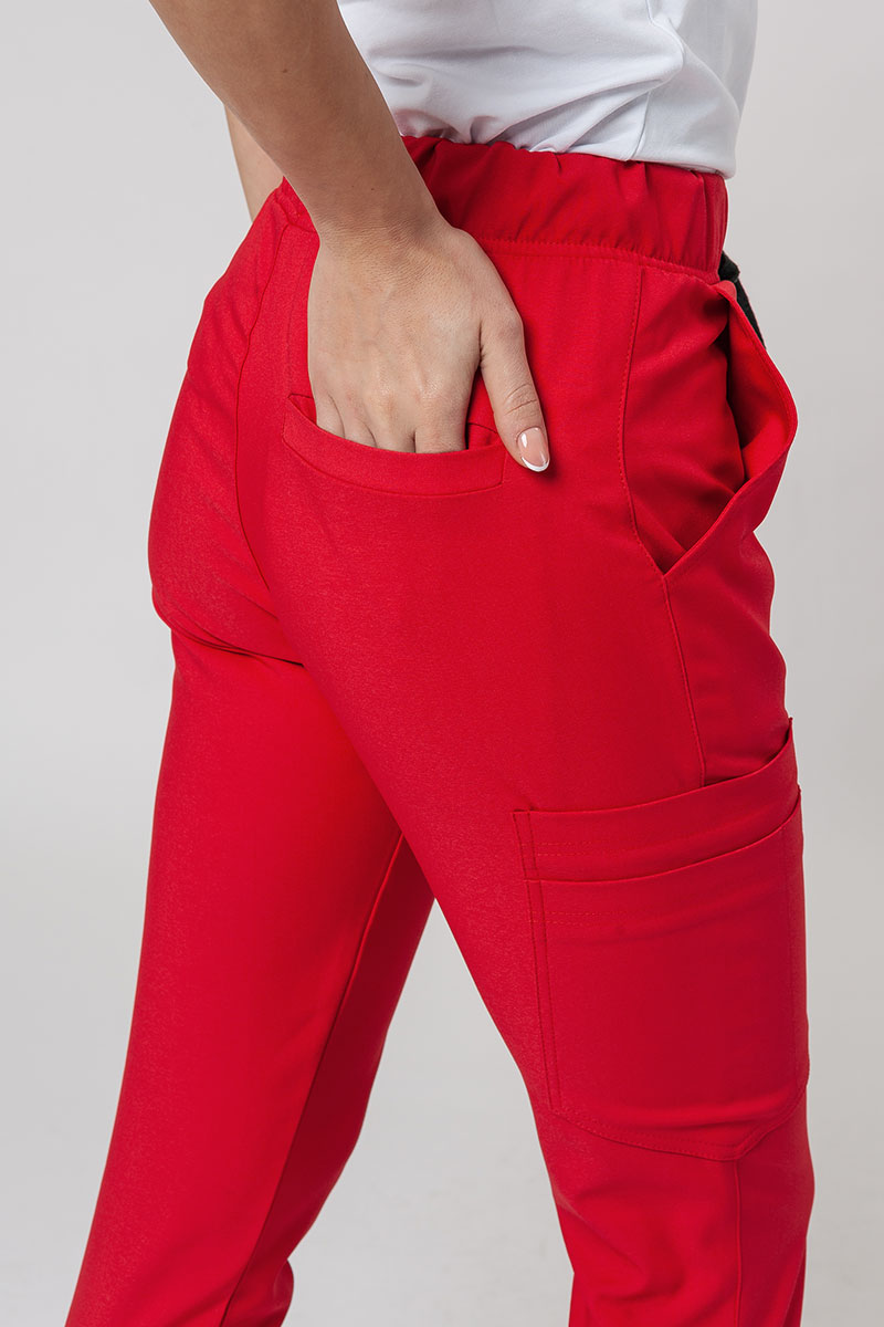 Women's Sunrise Uniforms Premium scrubs set (Joy top, Chill trousers) red-10
