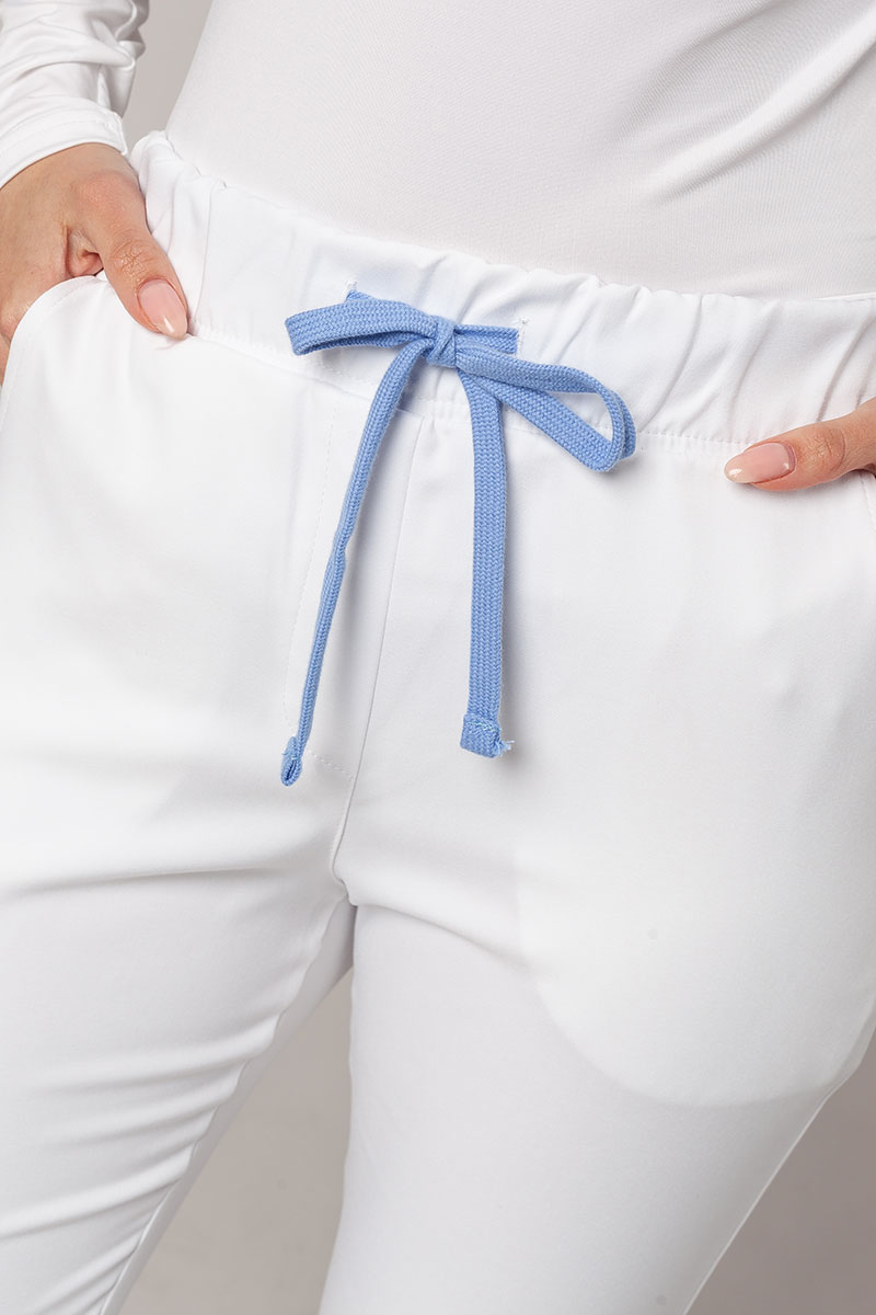 Women's Sunrise Uniforms Premium scrubs set (Joy top, Chill trousers) white-8